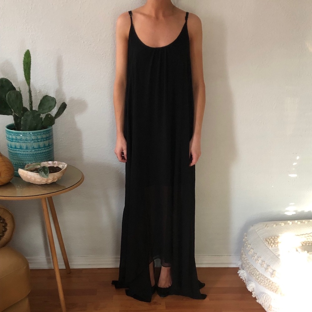 Black flowy maxi dress